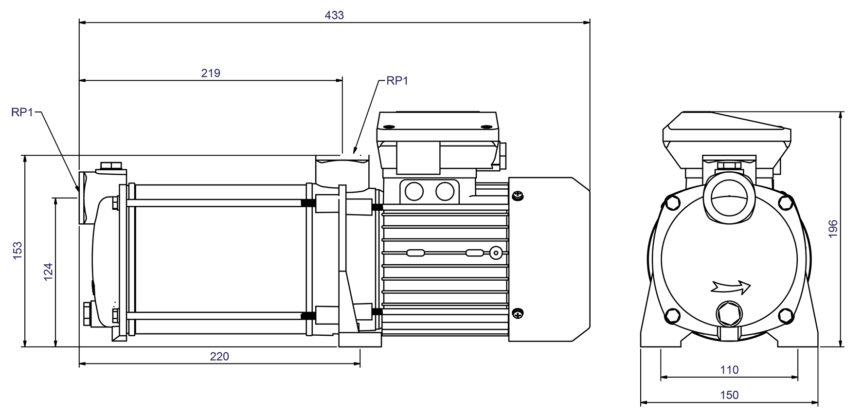 Dimensions - CPS 15-5 M GG 230V