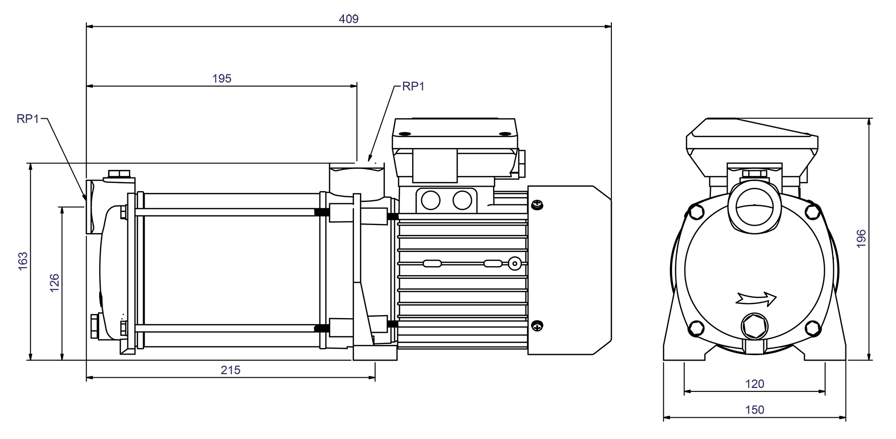 Abmessungen - CPS 20-4 M GG 230V