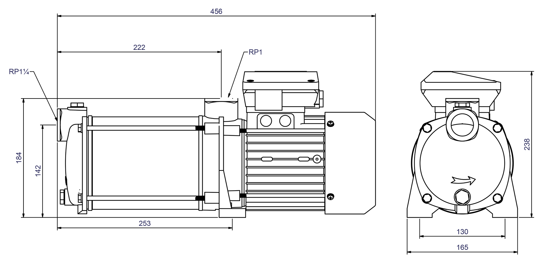 Abmessungen - CPS 25-5 M GG 230V