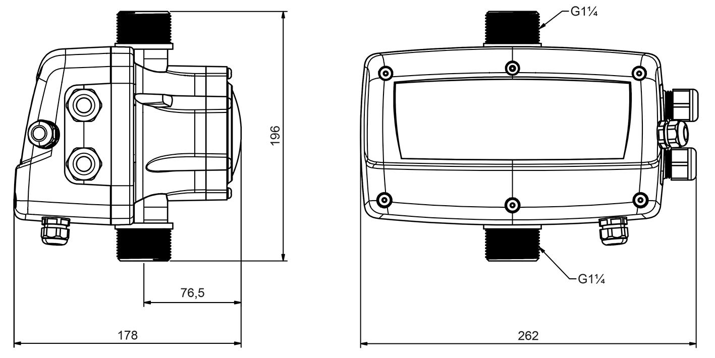 Dimensions - ZP Speedcontrol Comfort