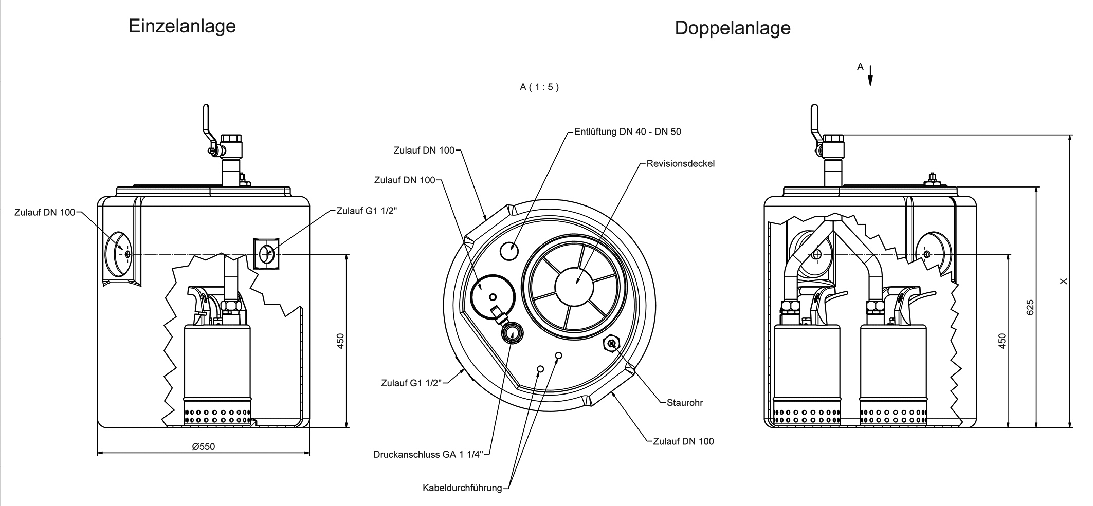 Abmessungen - SWH 500/80