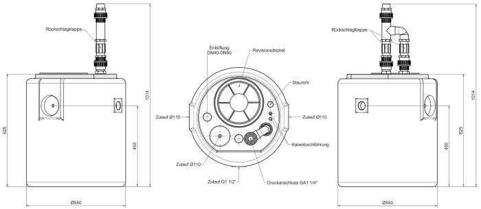 Abmessungen - SWH-F 500/35