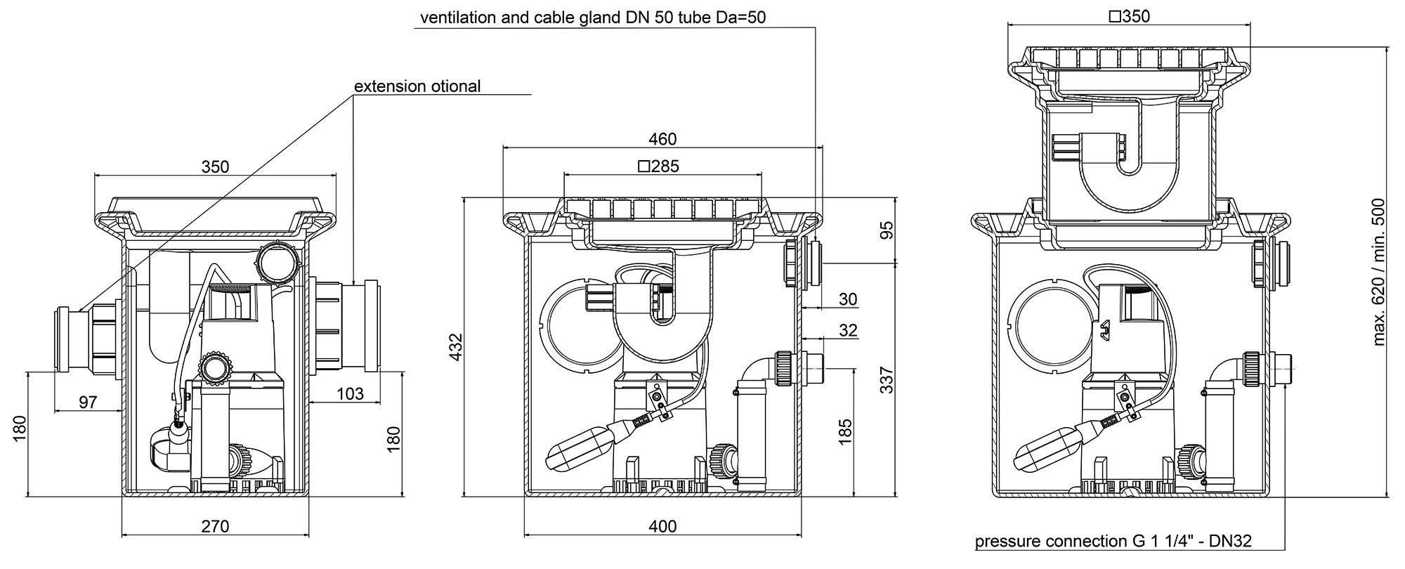 Dimensions - UFB 200/30