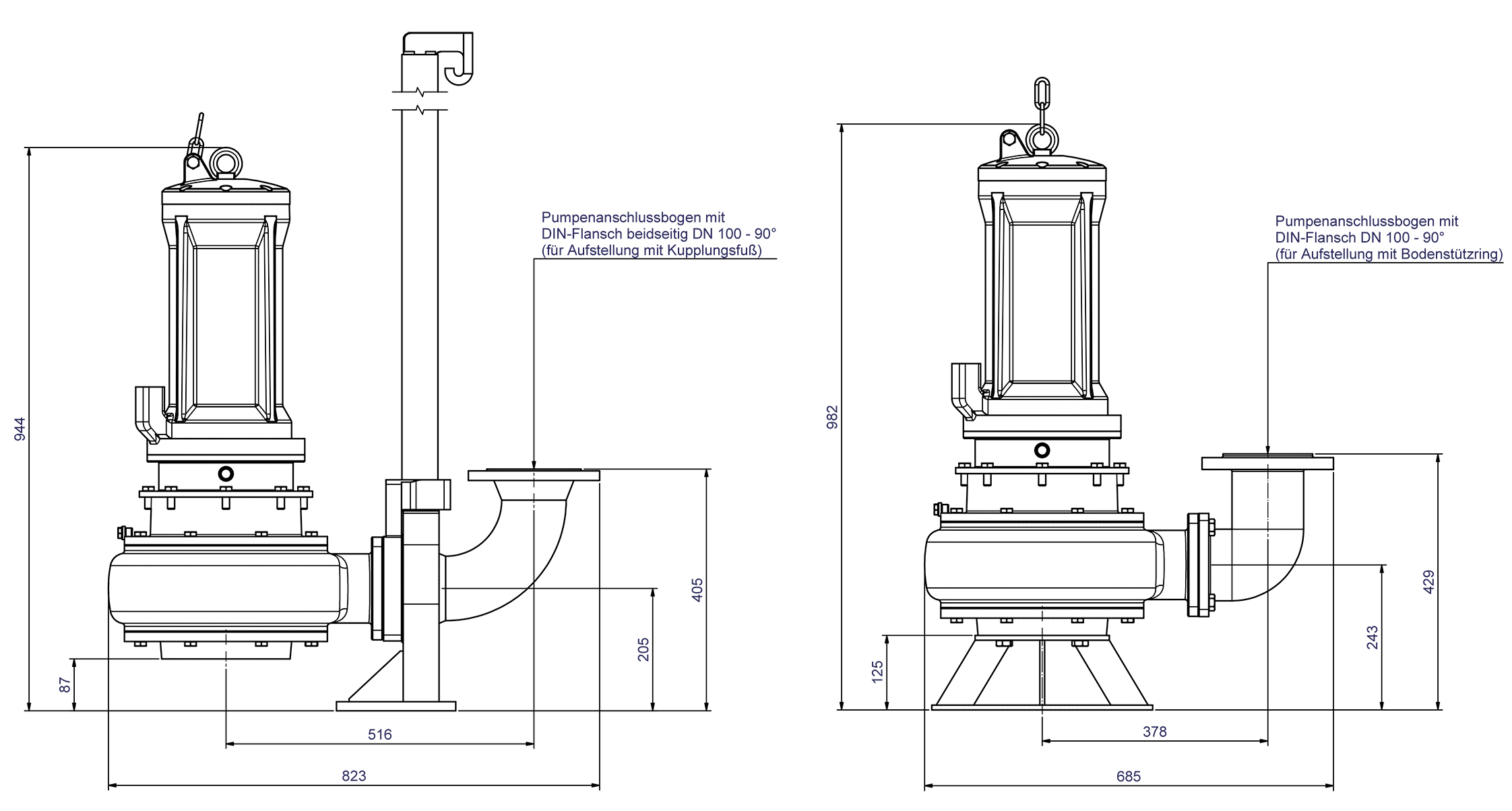 Abmessungen - ZF 105 Ex